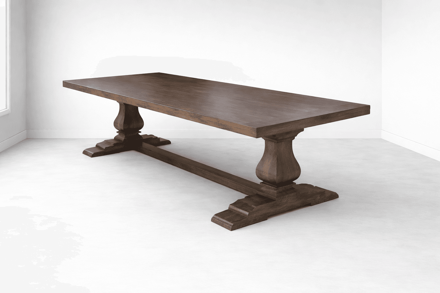 Dark stain harvest table